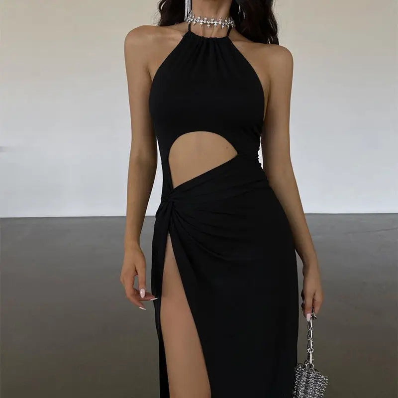 Serlida Slit Dress-Blumora