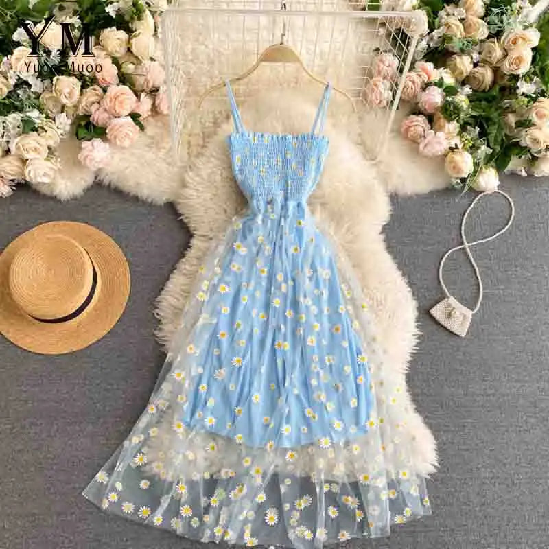 Daisy 2 Layer Mini Dress-Blumora