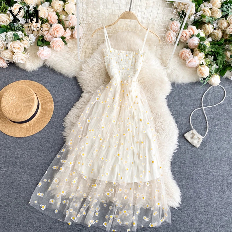 Daisy 2 Layer Mini Dress-Blumora