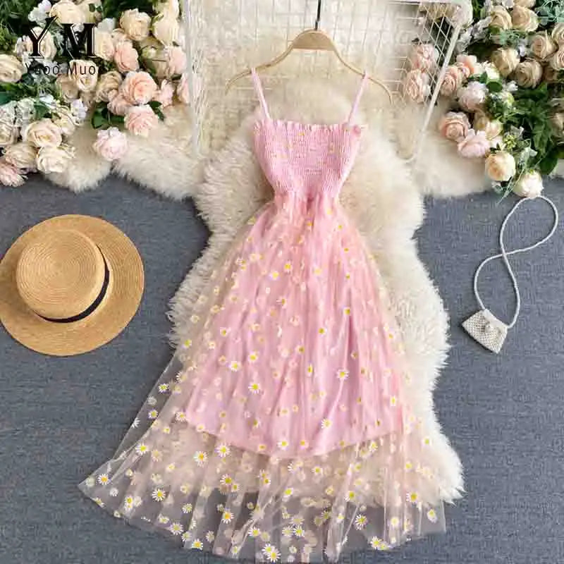Daisy 2 Layer Mini Dress-Blumora