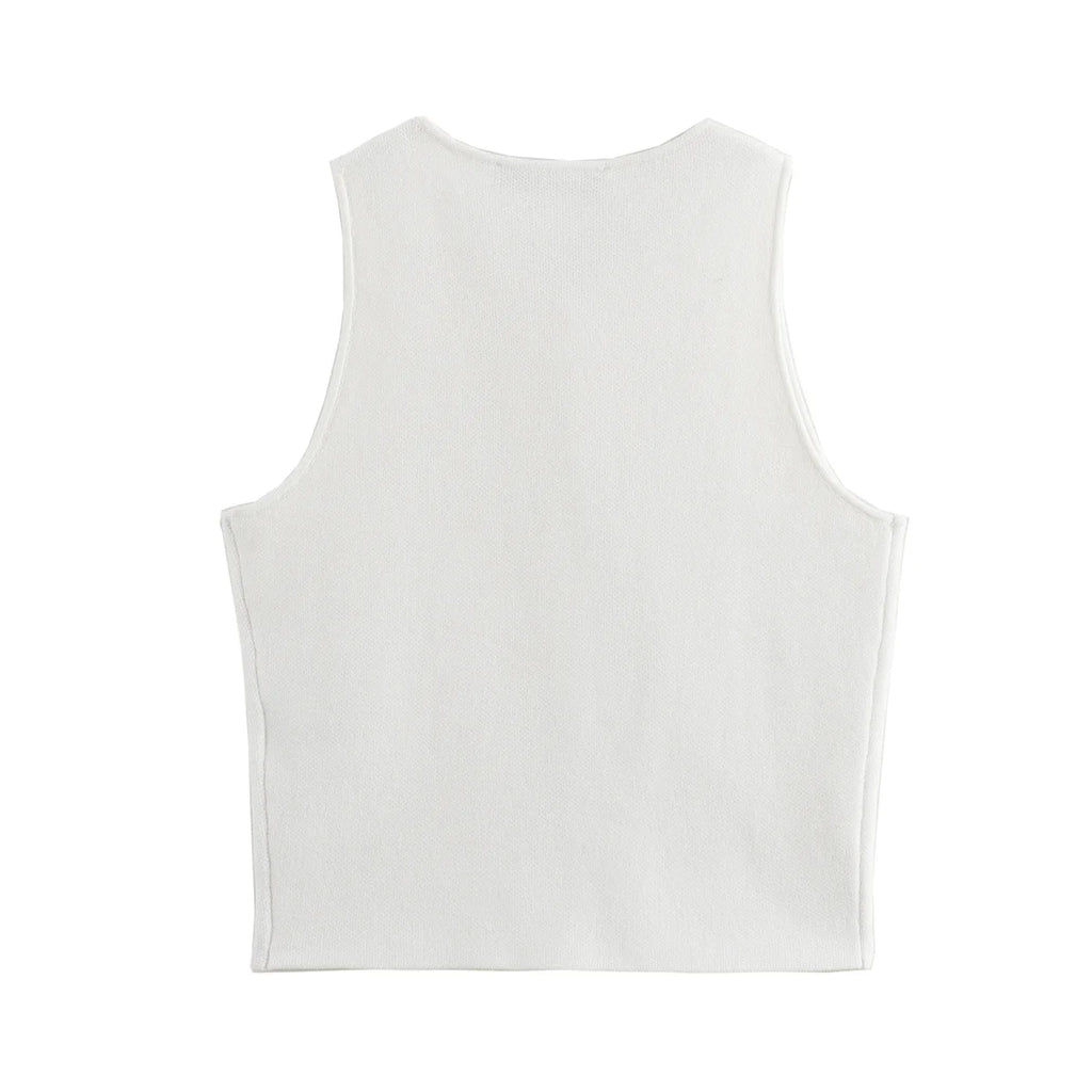 Vest Button Top-Blumora