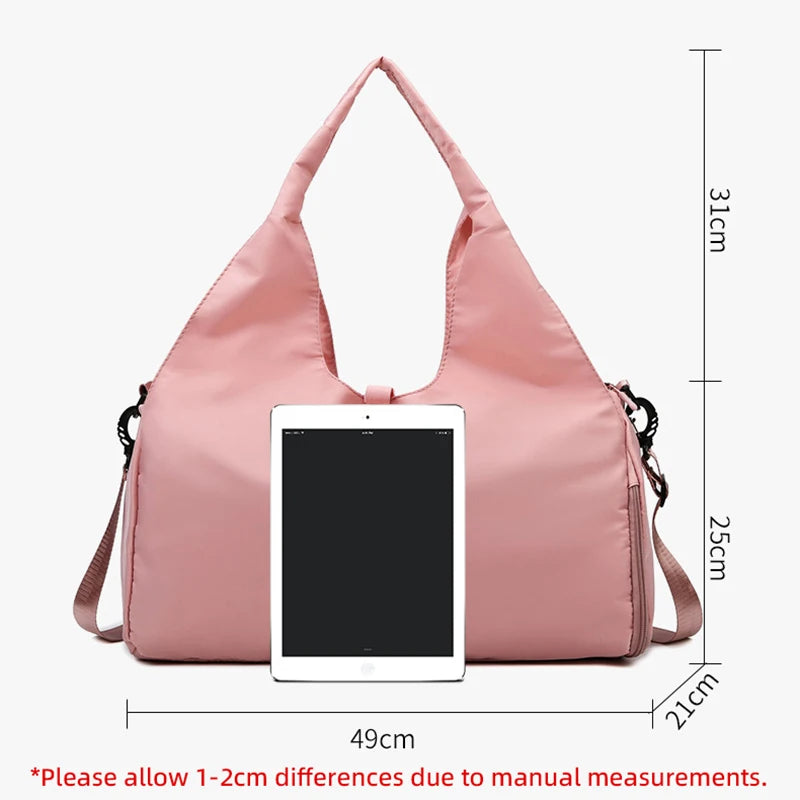 Yoga Mat Gym Bag for Women – Large Capacity Sports Tote with Shoulder Strap
