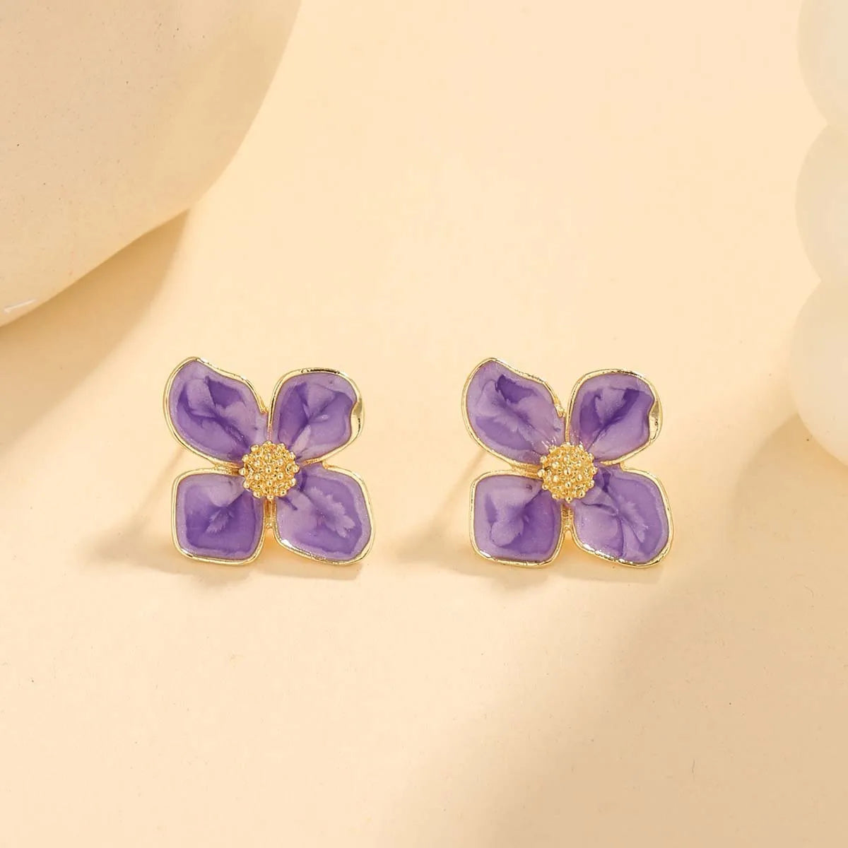 Sweet Flower Stud Earrings for Women – Vintage Romantic Jewelry