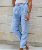 Hautie Linen Summer Pants-Blumora