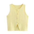 Vest Button Top-Blumora