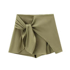 Summer Knot Decoration Skirt Pants – French Chic Casual Mini