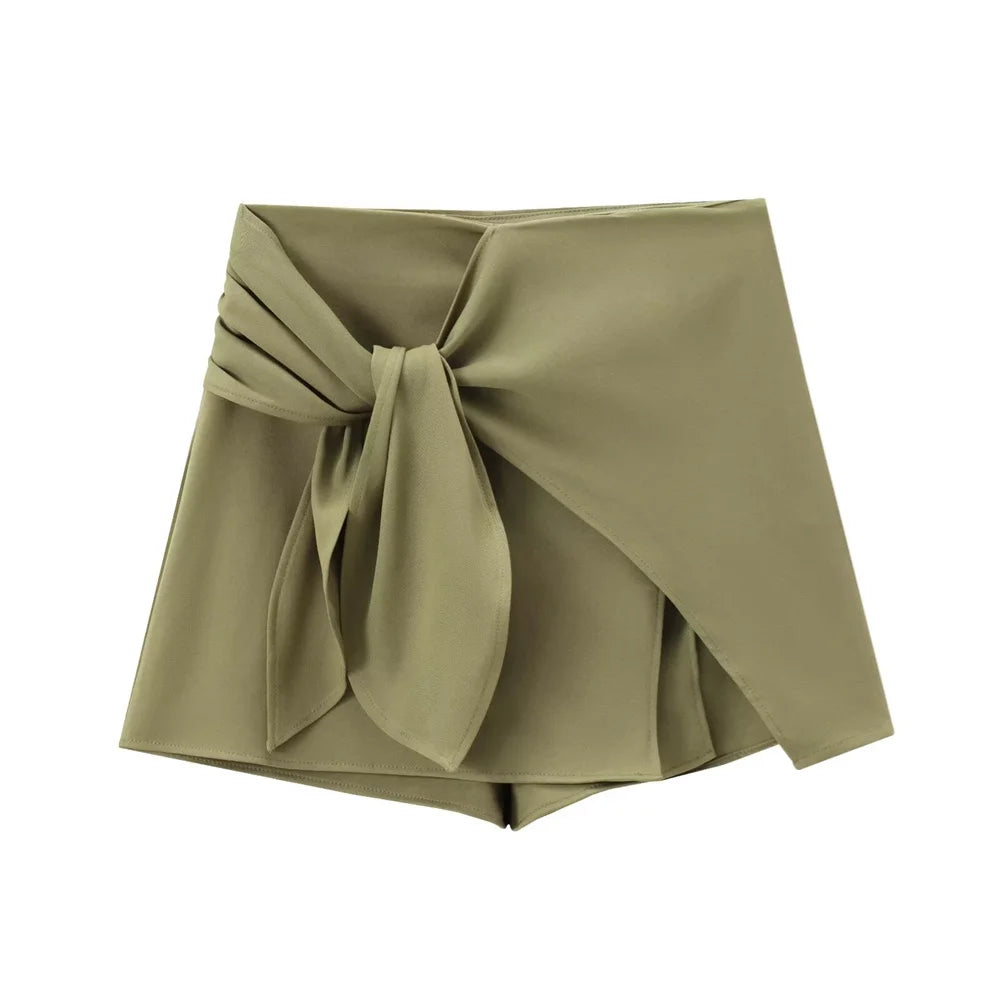 Summer Knot Decoration Skirt Pants – French Chic Casual Mini