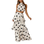 Polka Dot Off-Shoulder Top & Cake Skirt