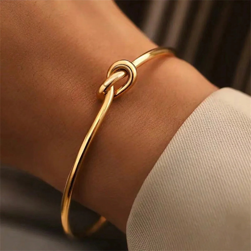 Vintage 18K Gold Plated Stainless Steel Chain Bracelet – Unisex Fashion Jewelry Gift