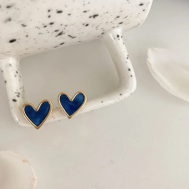IFYOUOO Vintage Small Heart Earrings – Delicate Girly Jewelry Gift