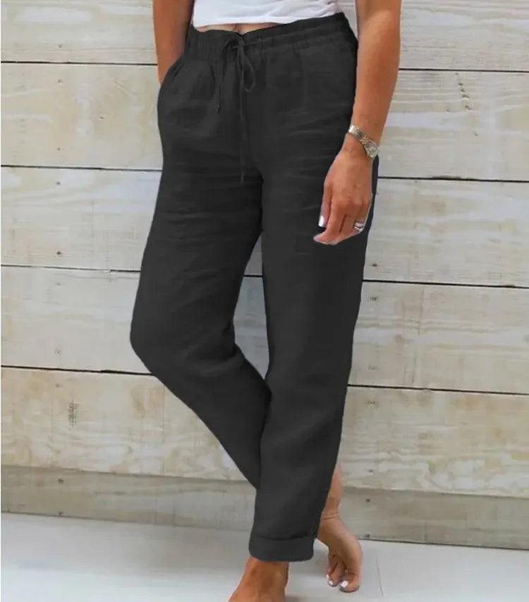 Hautie Linen Summer Pants-Blumora