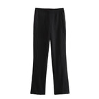 TRAFZA Women’s Pant Set – Strapless Tank Top & High Waist Straight Pants Office Lady Suit