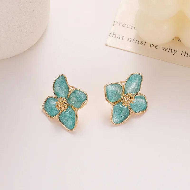 Sweet Flower Stud Earrings for Women – Vintage Romantic Jewelry