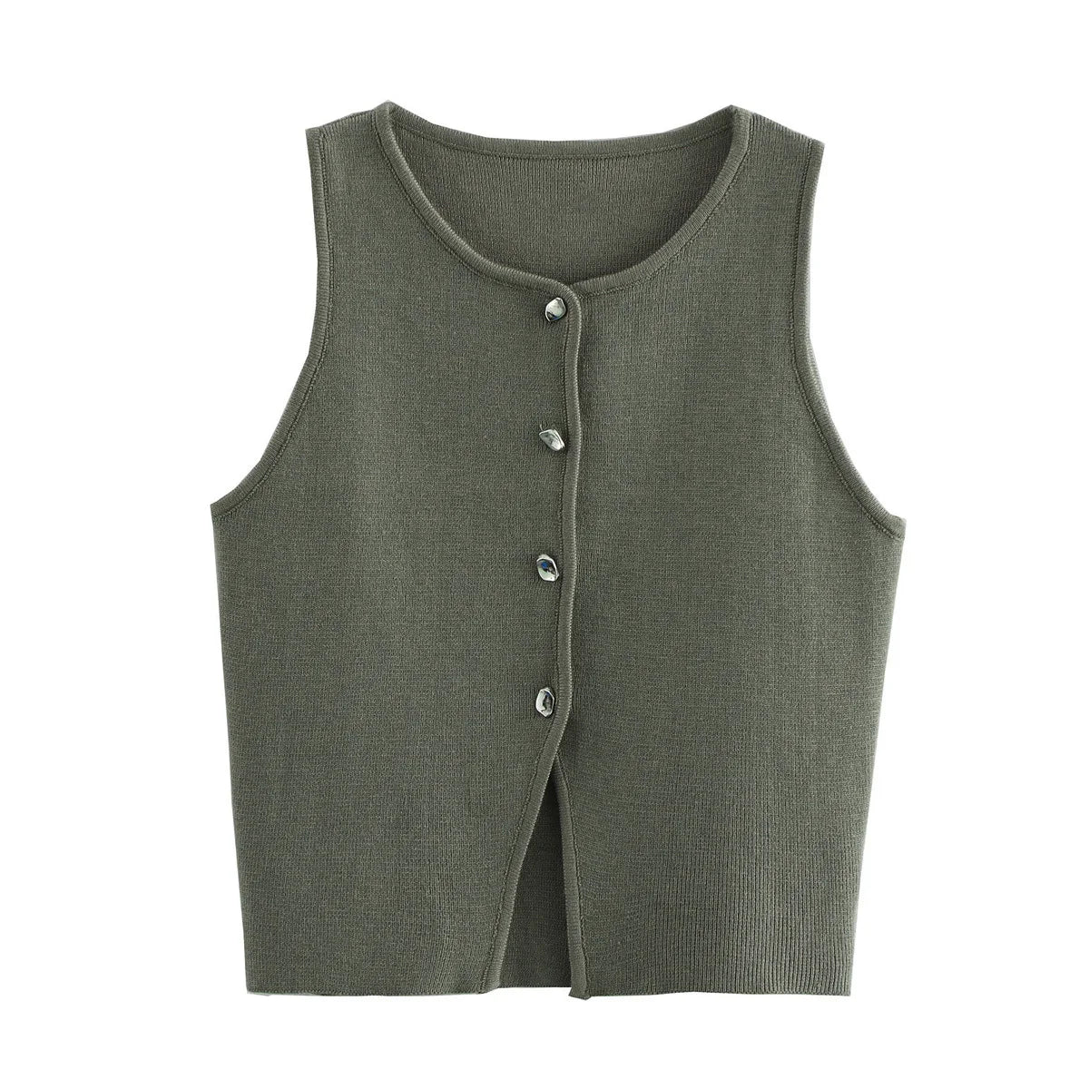Vest Button Top-Blumora