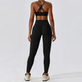 Women’s Yoga Clothing Set – Seamless 2 Piece Athletic Wear with High Waist Leggings & Top