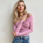 Off-Shoulder Bodysuit-Blumora