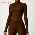 Women’s Long Sleeve Gym Exercise Shirt – Yoga & Fitness Zipper Jacket