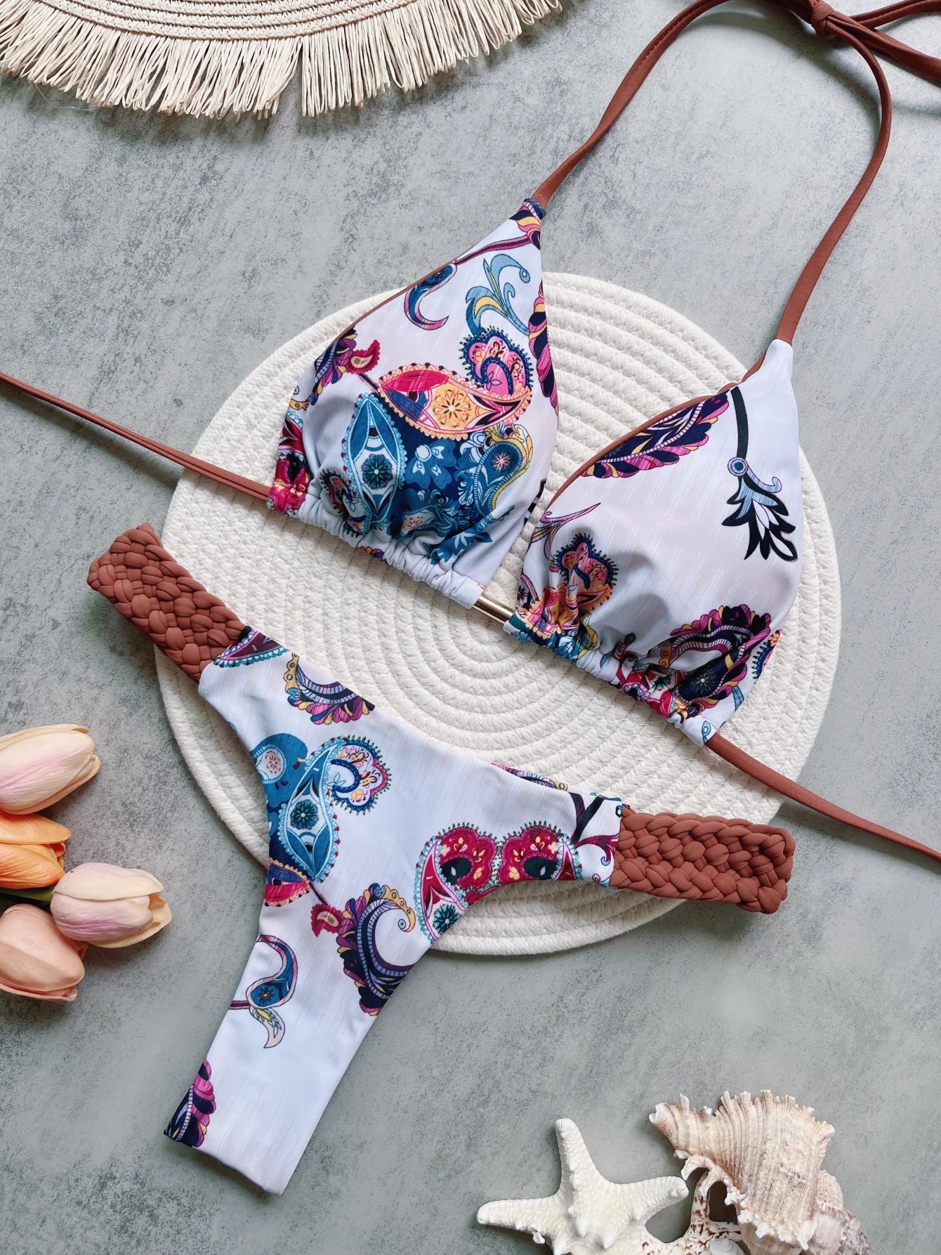 Print Halter Bikini-Blumora