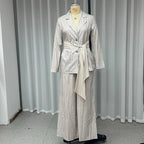 Canopy Two-Piece Striped Set – Button-Up Top & Straight Pants