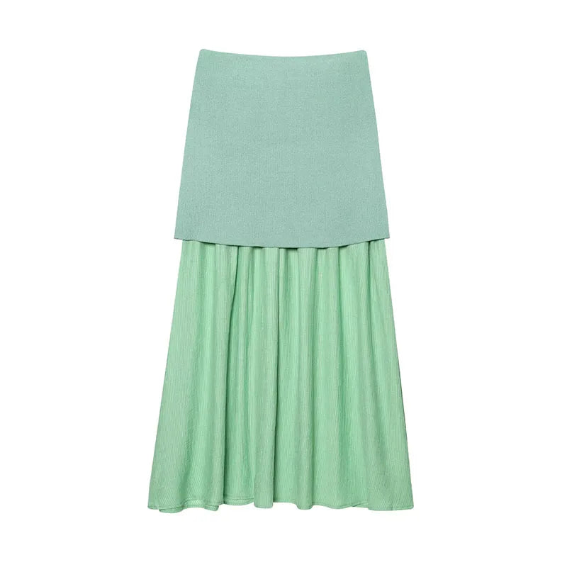 Green skirt on a white background