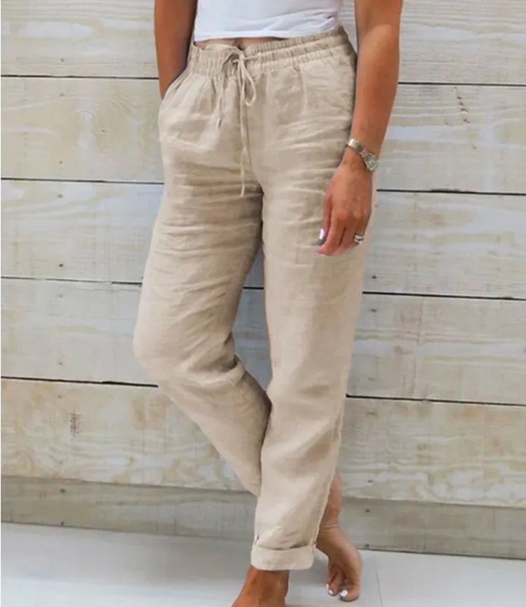 Hautie Linen Summer Pants-Blumora