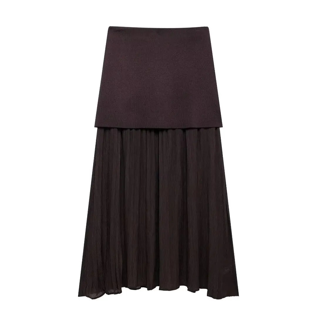 Black two-layered skirt on a white background