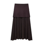 Black two-layered skirt on a white background