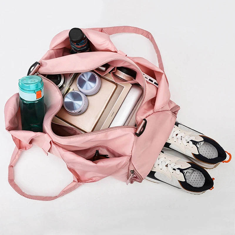 Yoga Mat Gym Bag for Women – Large Capacity Sports Tote with Shoulder Strap
