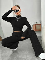 Ribbed 2-Piece Lounge Set-Blumora