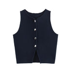 Vest Button Top-Blumora