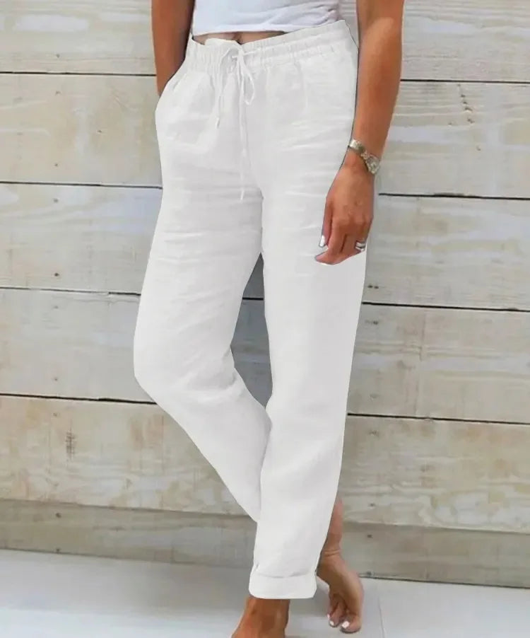 Hautie Linen Summer Pants-Blumora