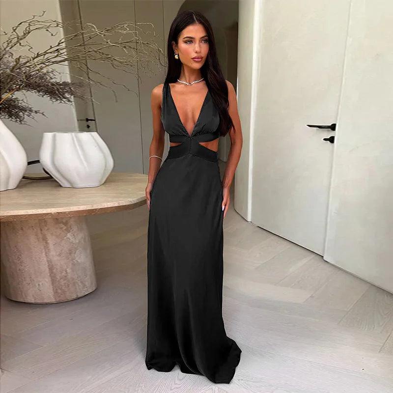 V Neck Pastel Dress-Blumora