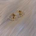 Imitation Pearl Heart Round Stud Earrings – Elegant Women’s Jewelry