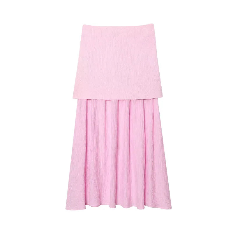 Pink skirt on a white background