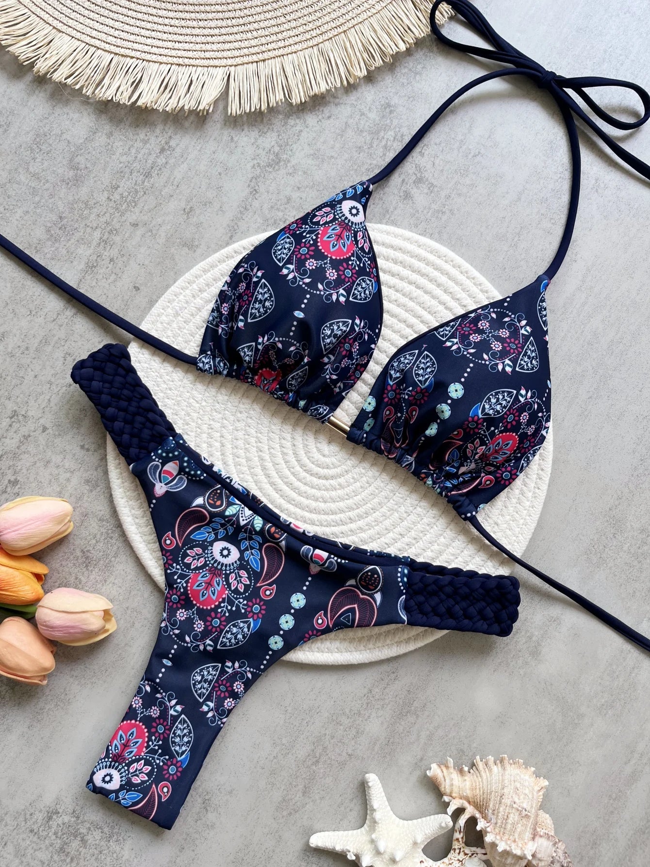 Print Halter Bikini-Blumora
