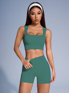 Seamless Ribbed Yoga Set – 2 Piece Women’s Workout Outfit