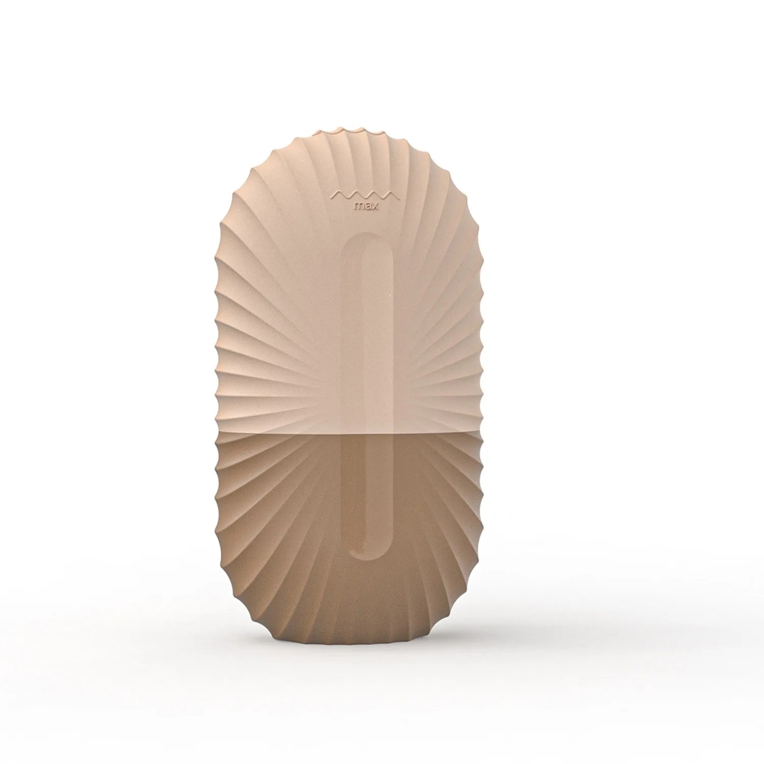 Beige and brown product with a textured design on a white background