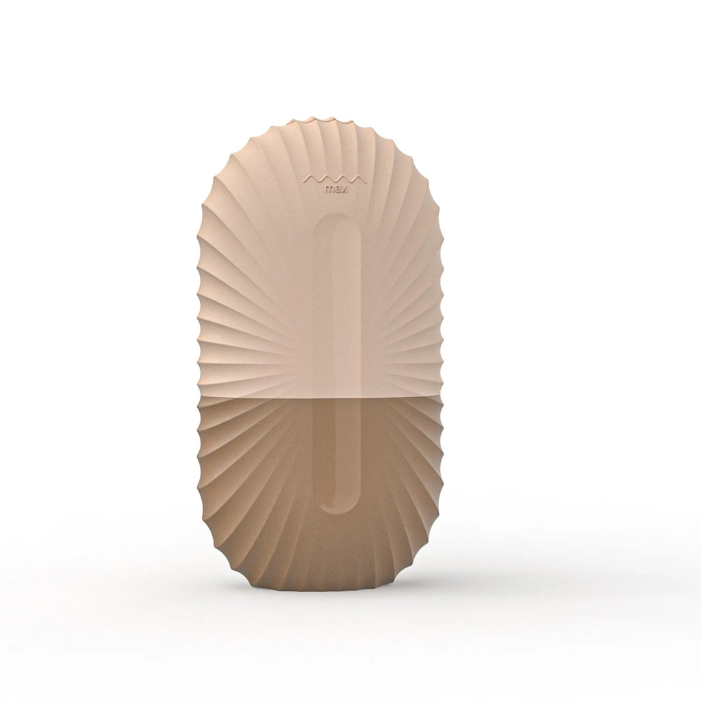 Beige and brown product with a textured design on a white background