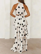 Polka Dot Off-Shoulder Top & Cake Skirt