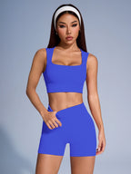 Seamless Ribbed Yoga Set – 2 Piece Women’s Workout Outfit