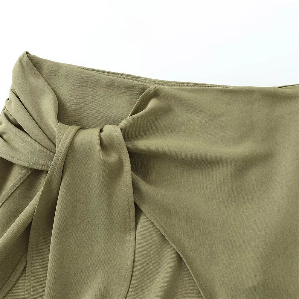Summer Knot Decoration Skirt Pants – French Chic Casual Mini