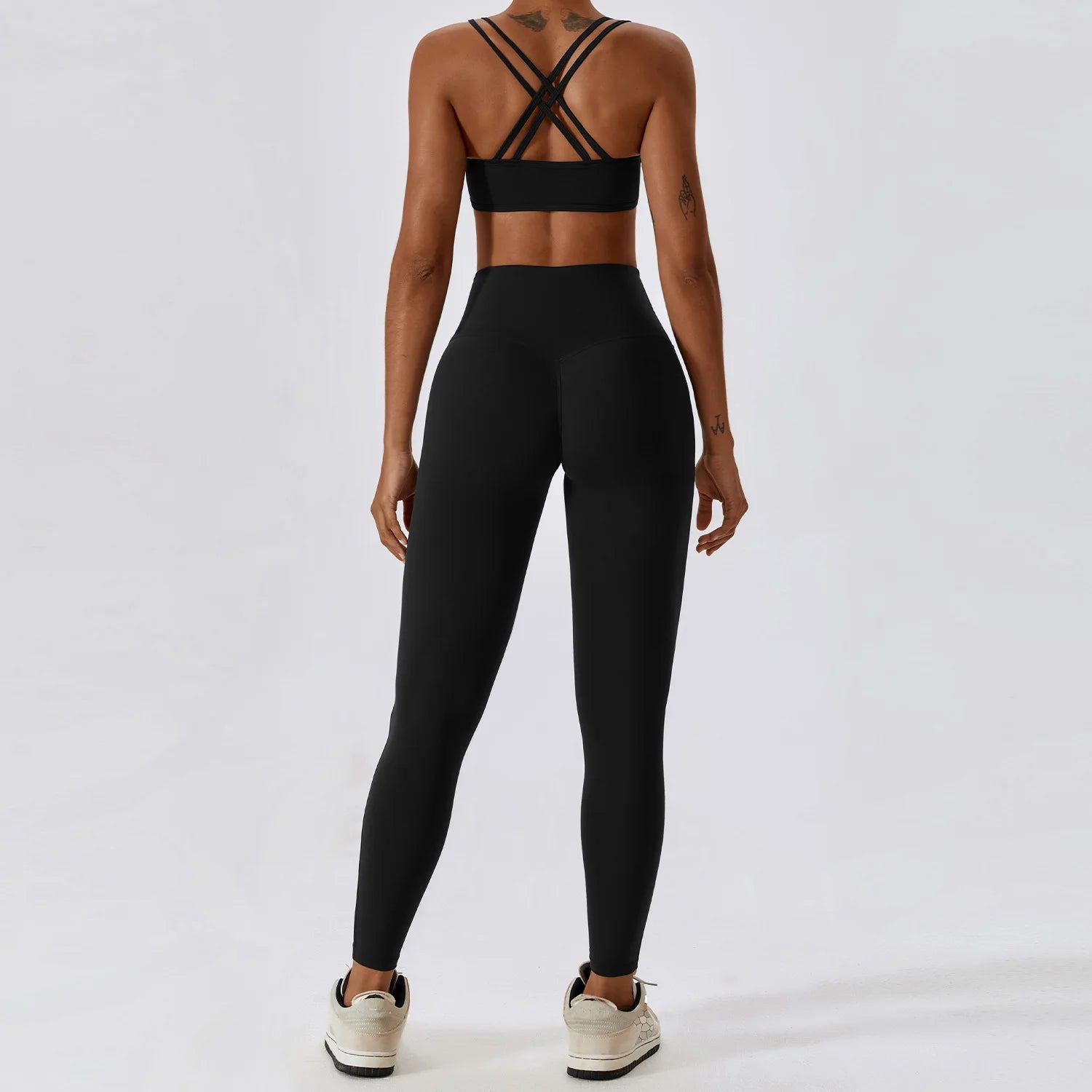 Women’s Yoga Clothing Set – Seamless 2 Piece Athletic Wear with High Waist Leggings & Top