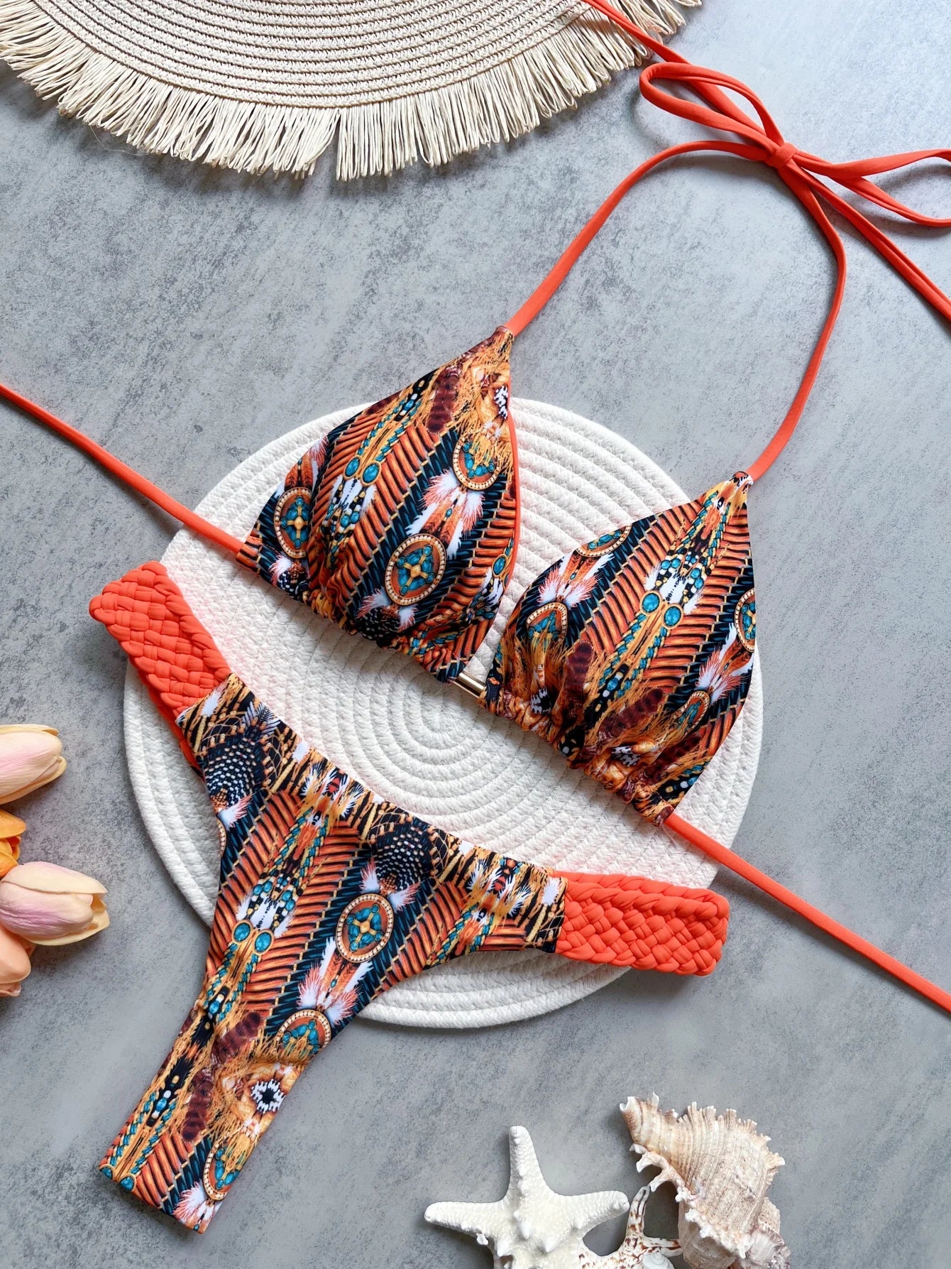 Print Halter Bikini-Blumora