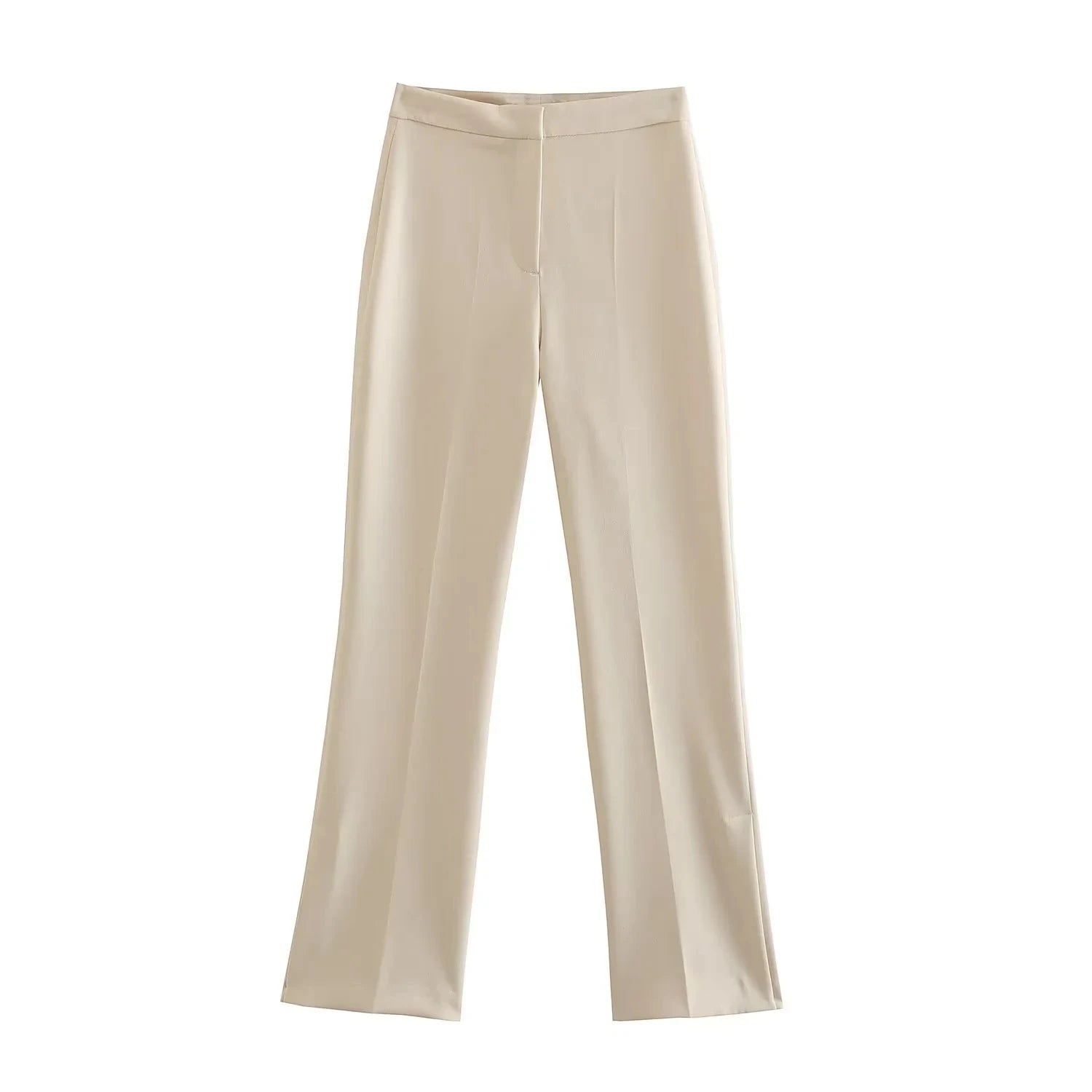 TRAFZA Women’s Pant Set – Strapless Tank Top & High Waist Straight Pants Office Lady Suit