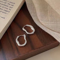 Gold Color Metallic Ear Loops for Women – Irregular Geometric Hoop Earrings