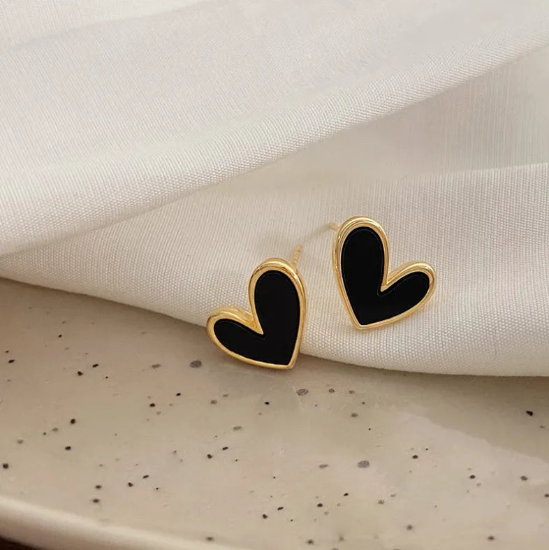 IFYOUOO Vintage Small Heart Earrings – Delicate Girly Jewelry Gift