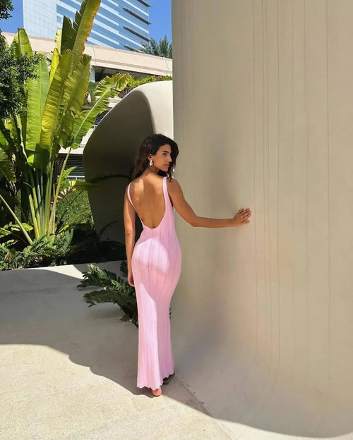 Backless Knit Dress